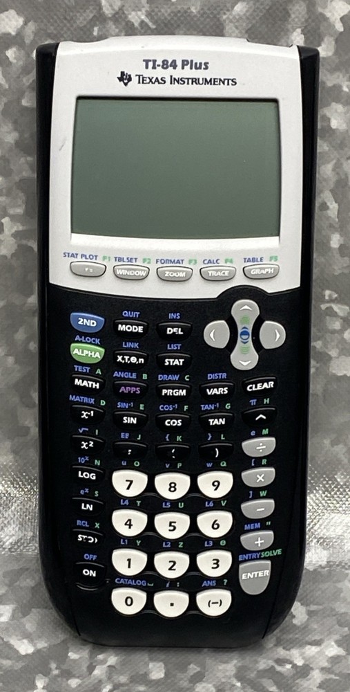 Texas Instruments TI-84 Plus Graphing Calculator with Cover - TESTED