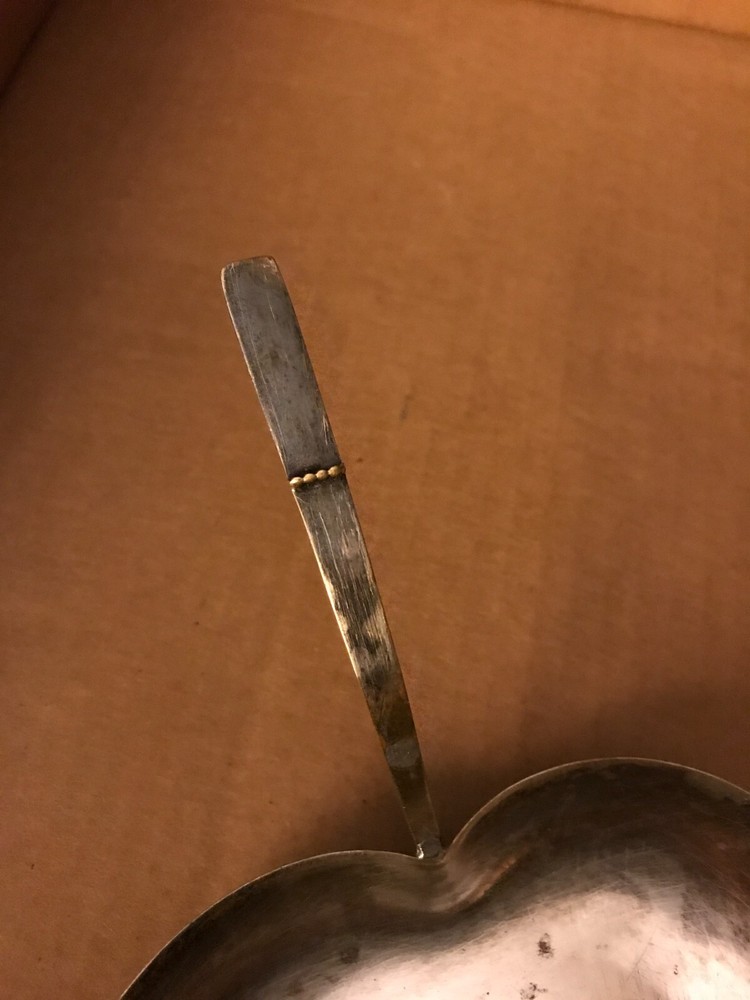 Vintage Silver plate Three Crowns Silversmiths Heart Shape Waterlily Tray Dish