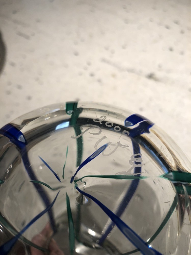 clear blue green vase