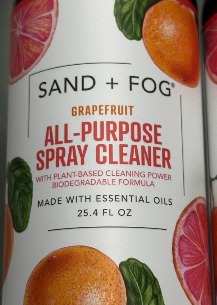 (2-Pack) SAND + FOG™ Plant-Based Kitchen REFRESHER & CLEANER ~ GRAPEFRUIT