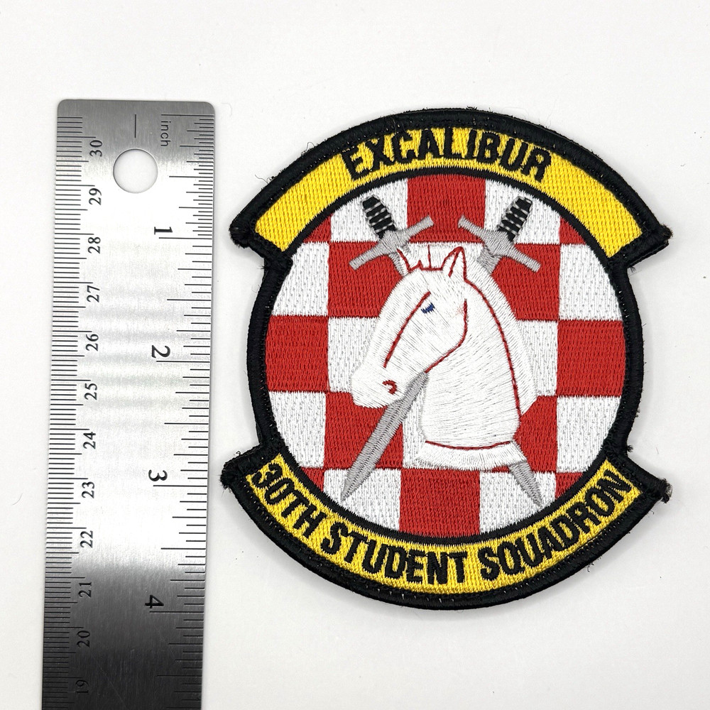 4" Air Force 30th Student Squadron Excalibur Hook & Loop Patch