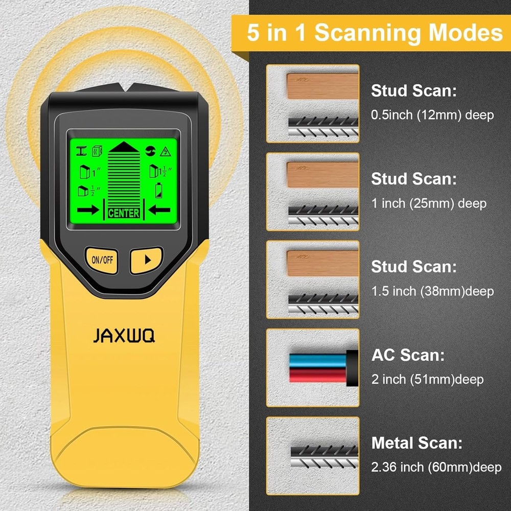 Versatile Stud Finder with LCD Alerts - Essential Tool for DIY Enthusiasts