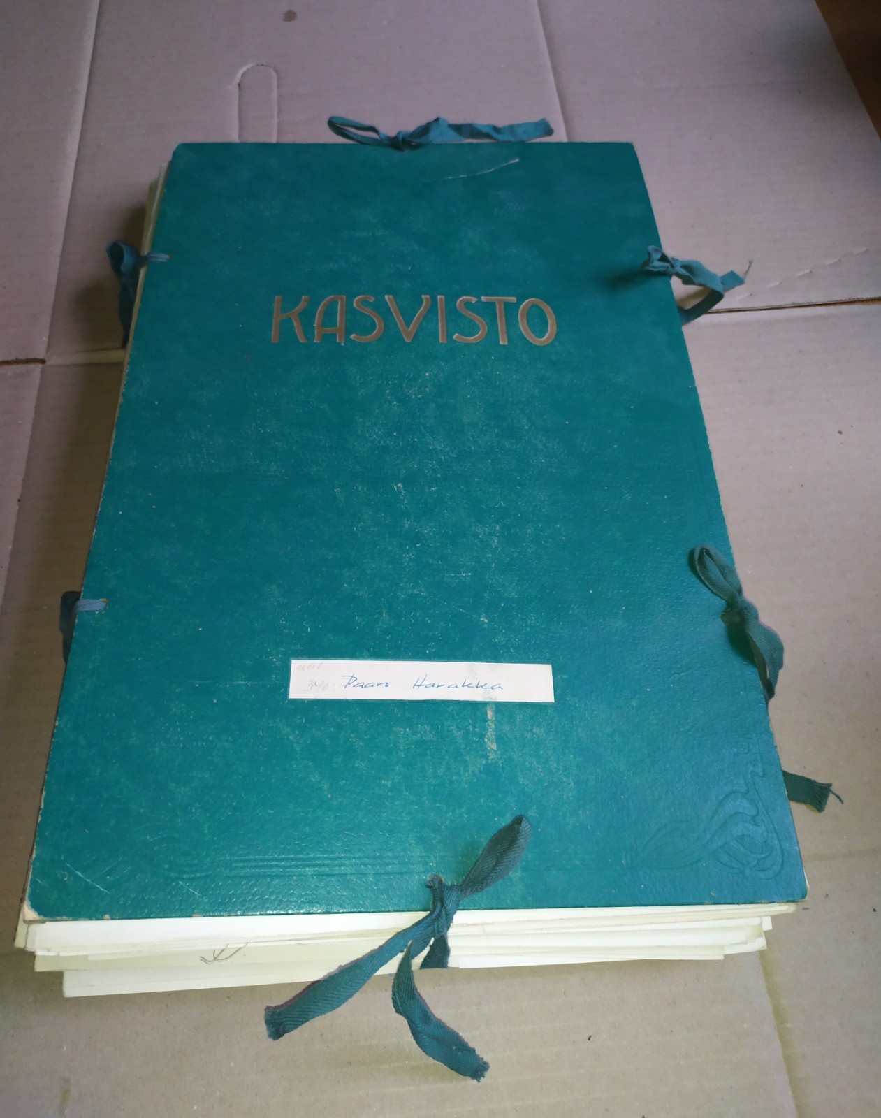 Antique Finnish Herbarium Botanical Pressed Plant specimens scrapbook 60's 50's