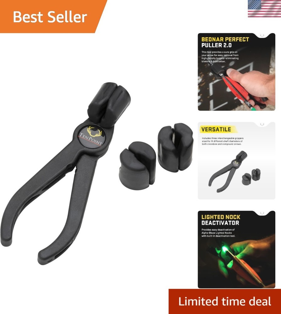 Innovative Bednar Perfect Puller 2.0 With Interchangeable Grippers for Archery