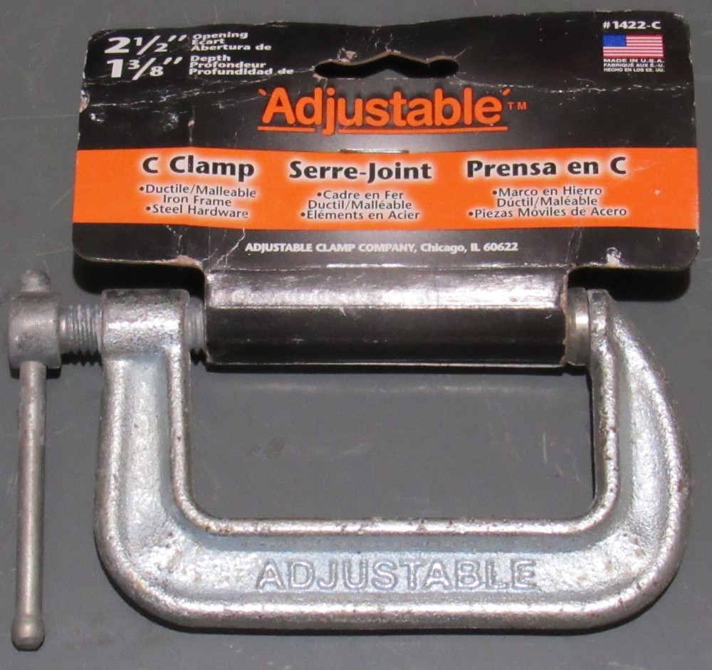 ADJUSTABLE, 2-1/2" C-CLAMP, #1422-C