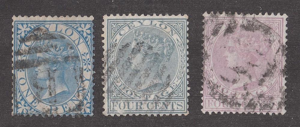 Ceylon #61, 63, 64 Used