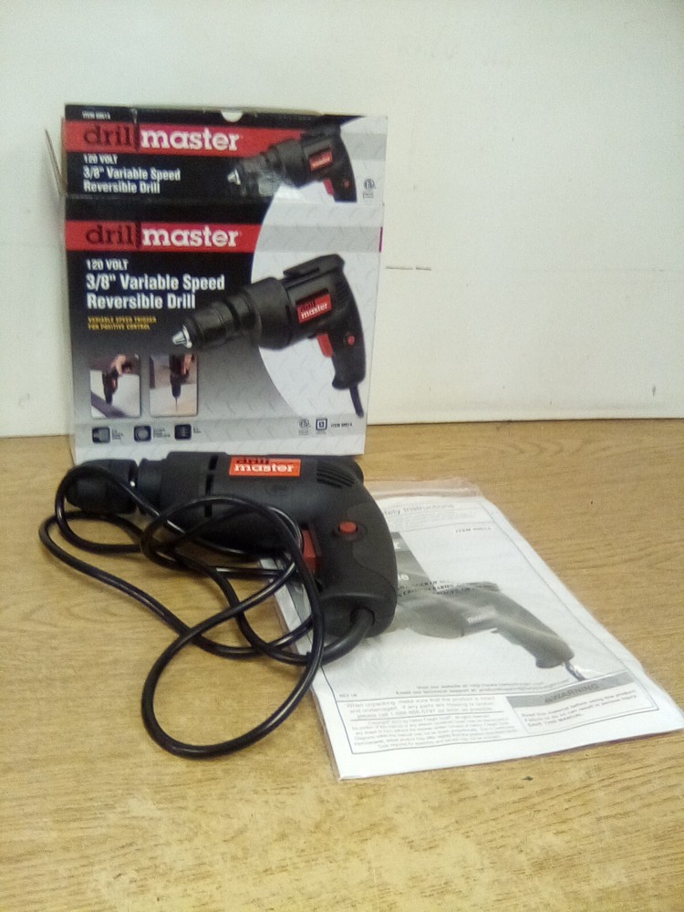 Drill Master 60614 3/8" Variable Speed Reversible Drill 120V