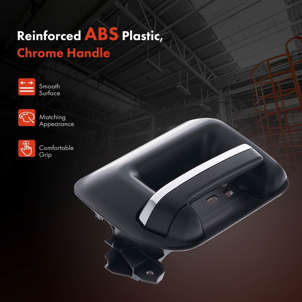 Front Driver Black & Chrome Interior Door Handle for Chevy Silverado 1500 GMC