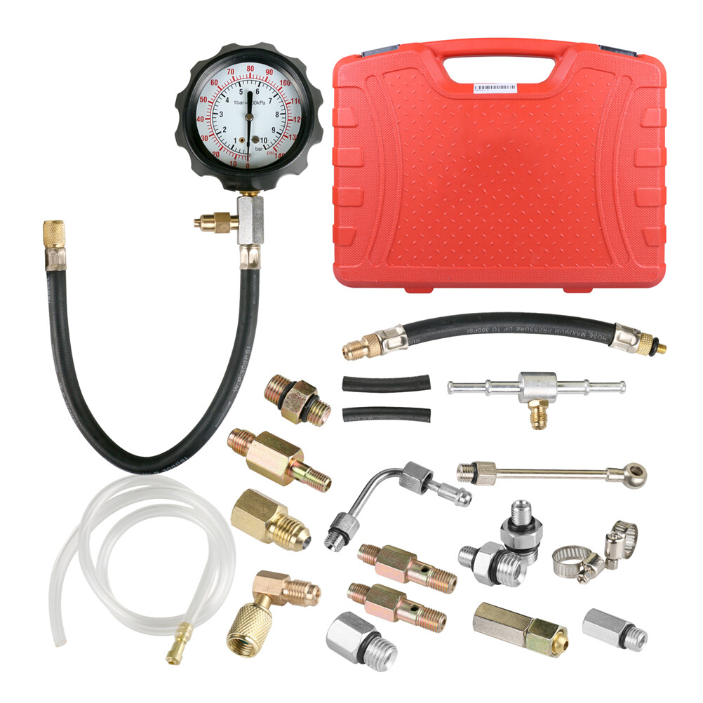 0-140PSI Fuel Injection Pump Pressure Tester Injector Pump Pressure Gauge Kit US