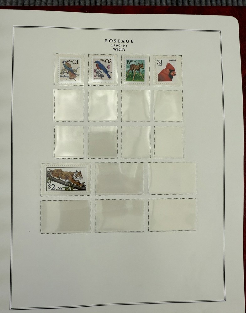 Scott US Platinum Hingeless Album & Slip Case $101+ FV - 299 Stamps - VOLUME 7