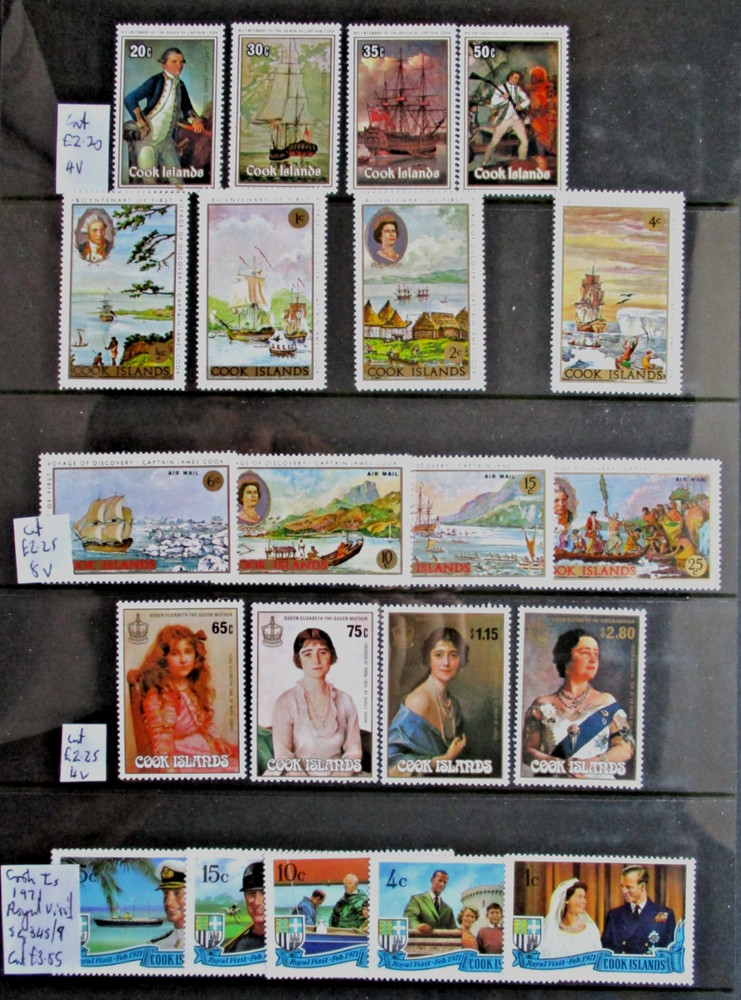 Cook Islands 24 Sets, 5 Mini Sheets & 2 Odd Values UM.