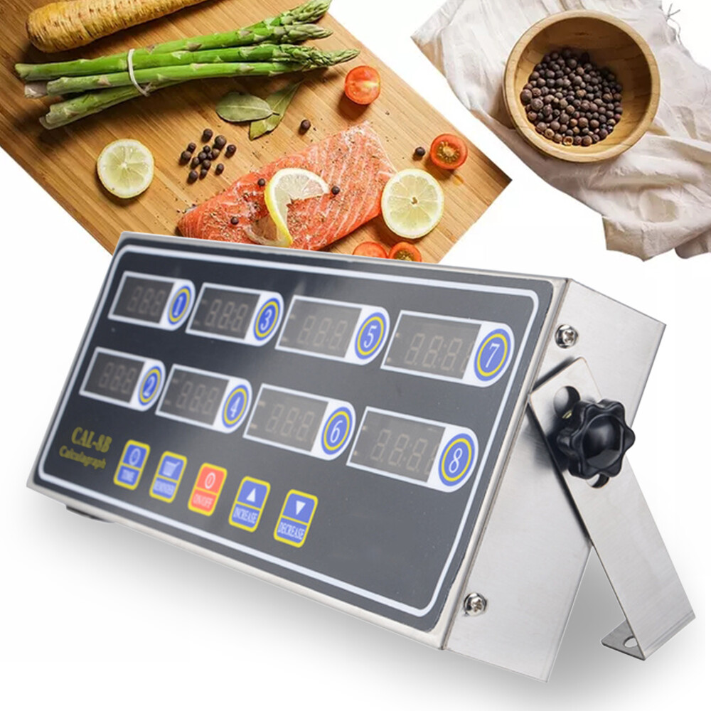 8 Channel Commercial Digital Timer Calculagraph Kitchen Loud Countdown Modern US