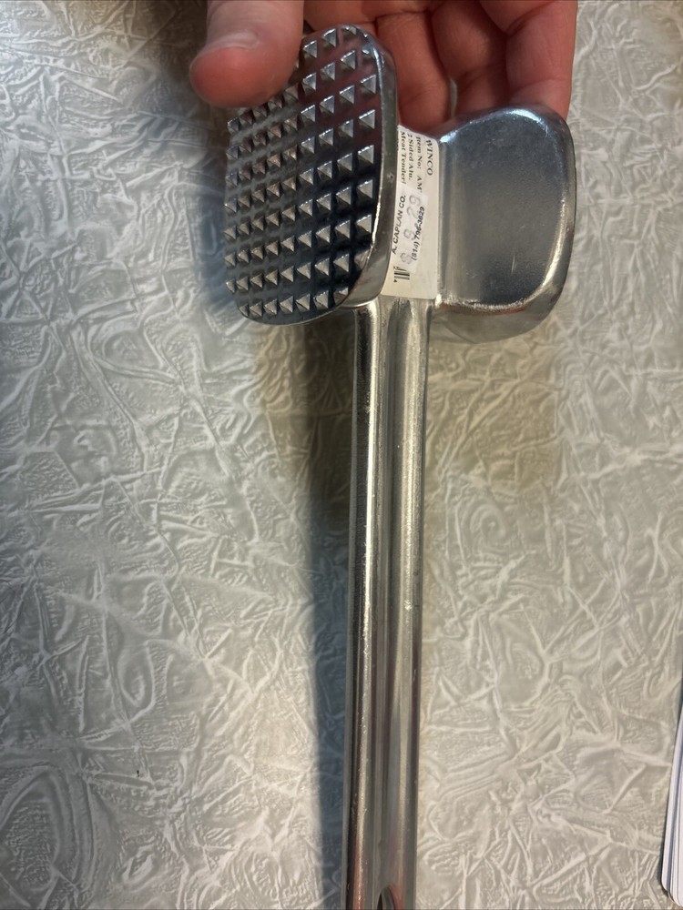 WINCO Two Sided Aluminum Meat Tenderizer ￼