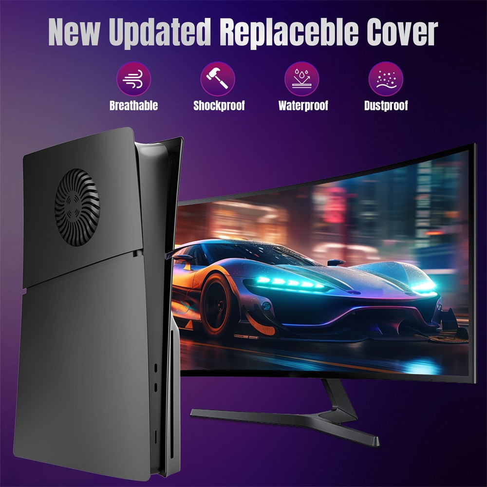 For PS5 SLIM Game Digital / Optical Drive Version Ventilated Game Housing Shell