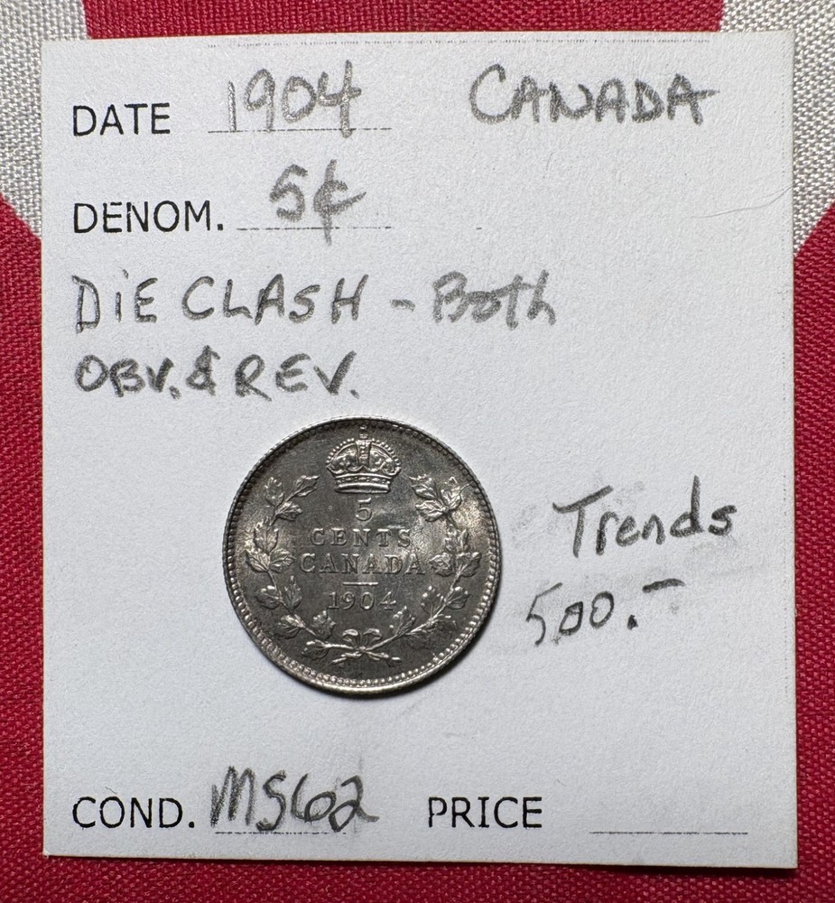 Canada 5-Cent Silver 1904, Better Condition Fishscale, Mint State?, WOW, LOOK