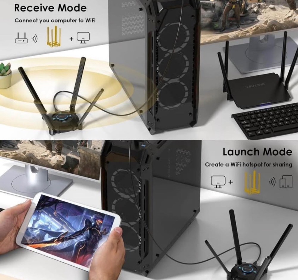 WAVLINK AX5400 Tri-Band Wireless Adapter – WiFi 6E