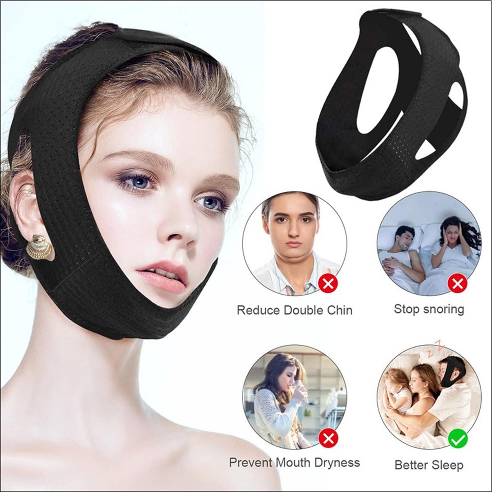 Chin Strap for Sleeping Adjustable Soft Comfortable Breathable Stopper
