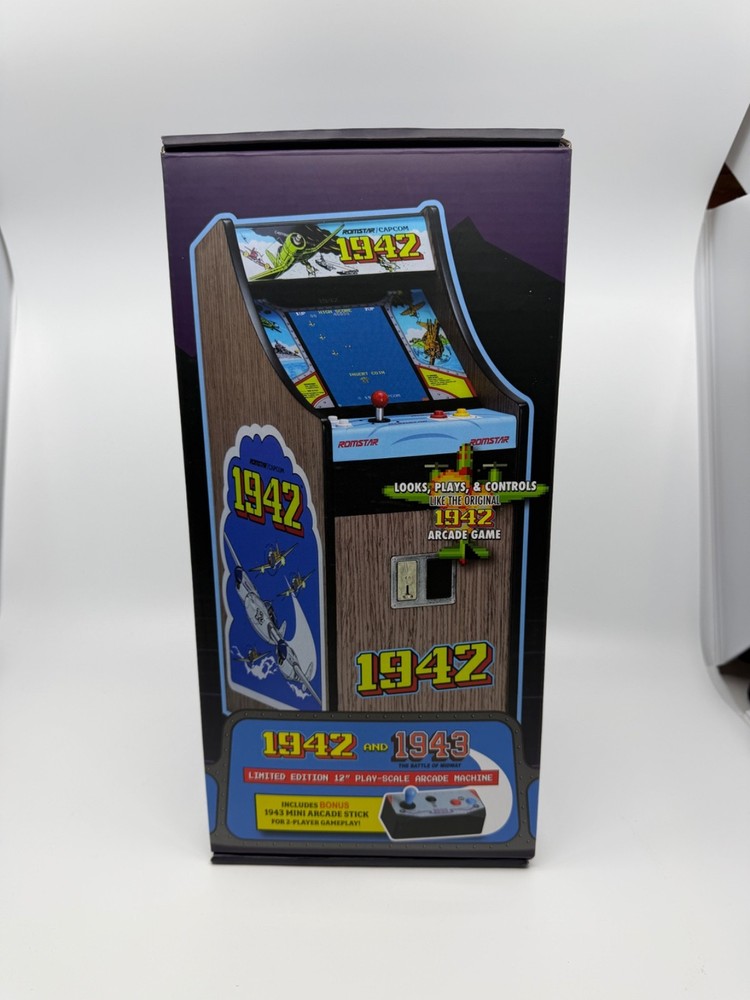 Romstar Replicade Capcom 1942 1:6th Scale 2 Player Mini Arcade Cabinet