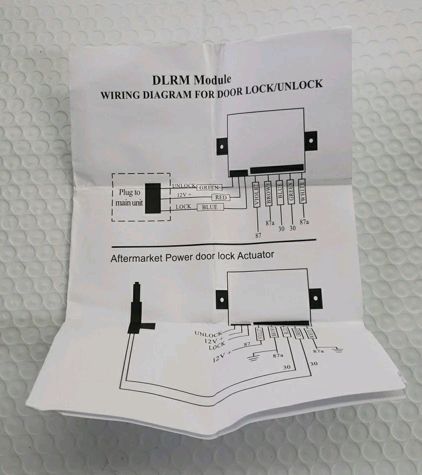 DLRM KEYLESS ENTRY SYSTEM - MODULE & WIRING w/ BOOKLET
