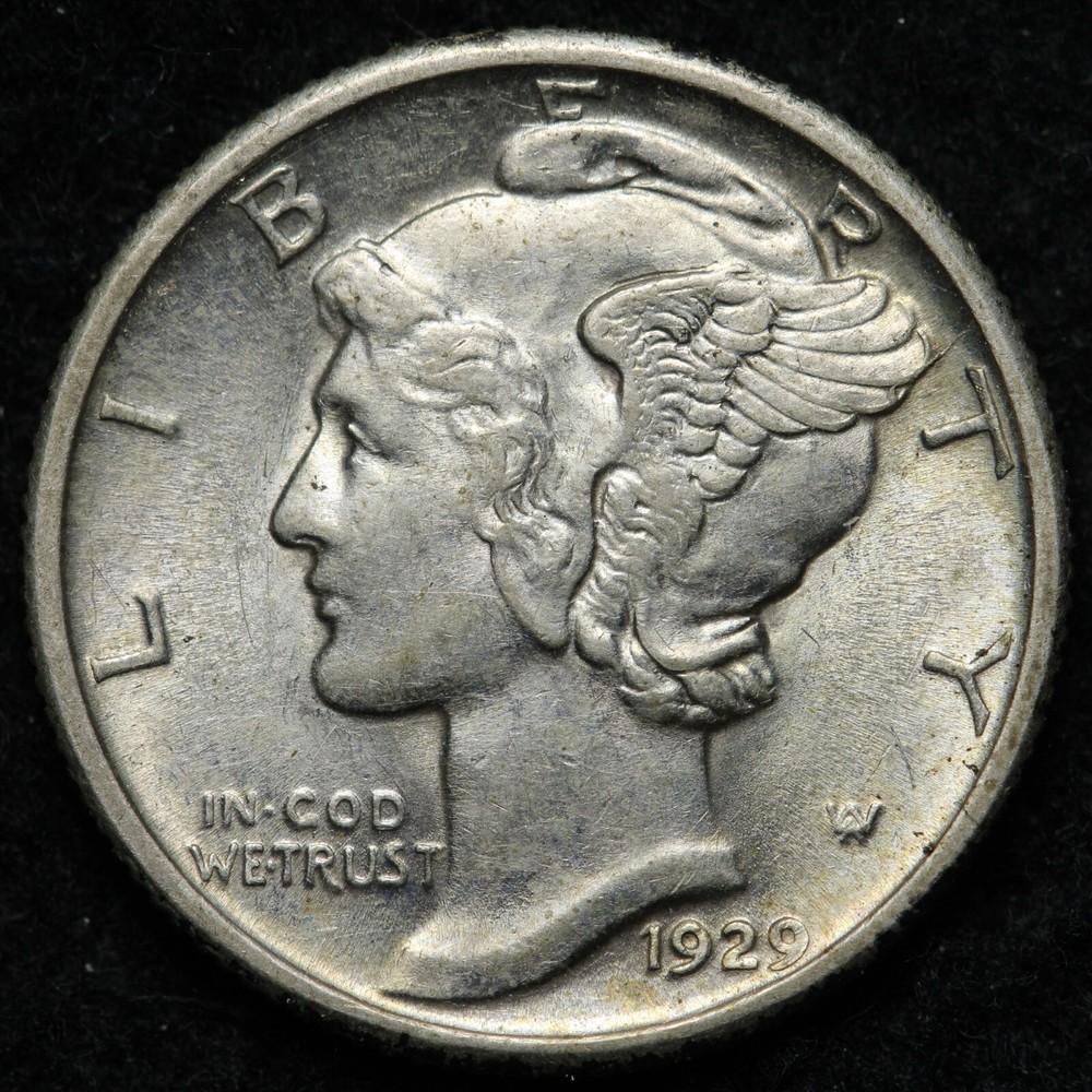1929 Mercury Silver Dime BU *UNCIRCULATED* MS E233 WING
