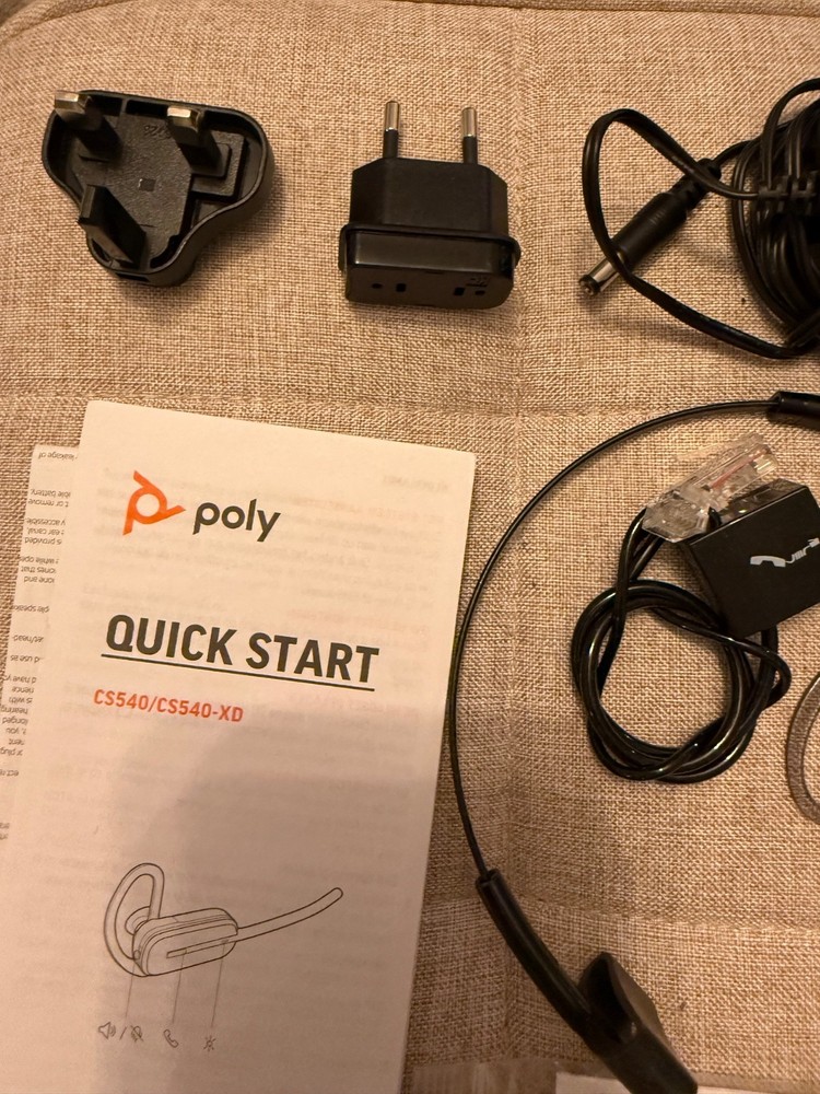 PLANTRONICS Poly CS540 Wireless DECT2 Headset Black,