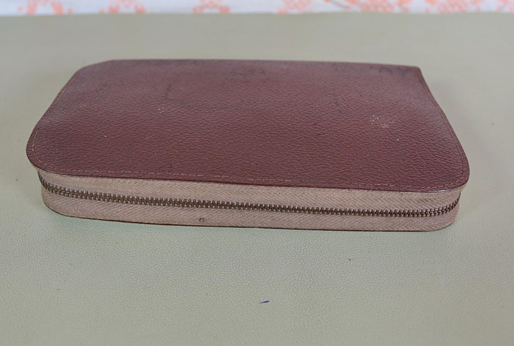 Vintage Drawing Set In Brown Case