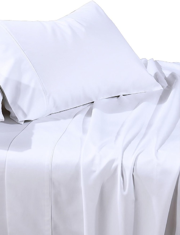 Brushed Microfiber Flat Sheet Only (Caking) with 2 Matching Pillowcases as Bonus