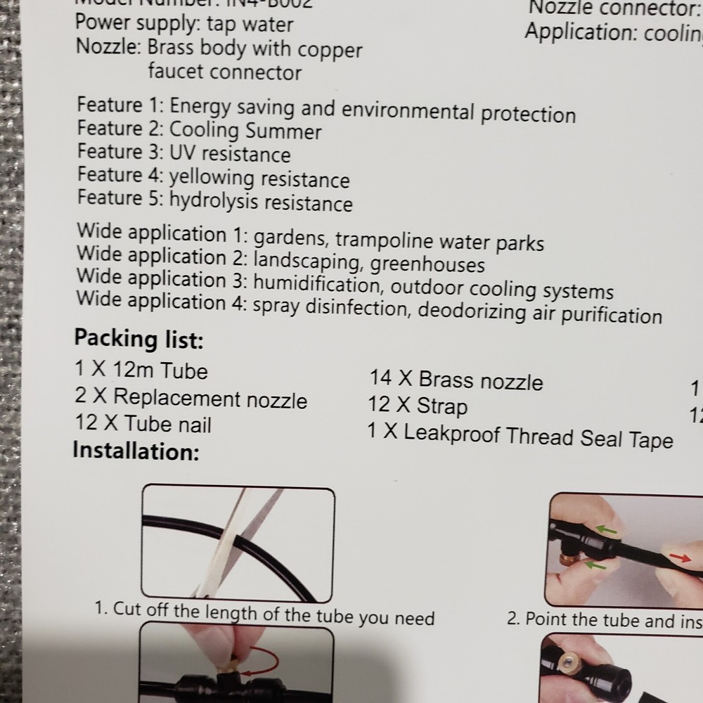 NEW Innoo Tech Cool Off Misting System IN4-B002-NIB
