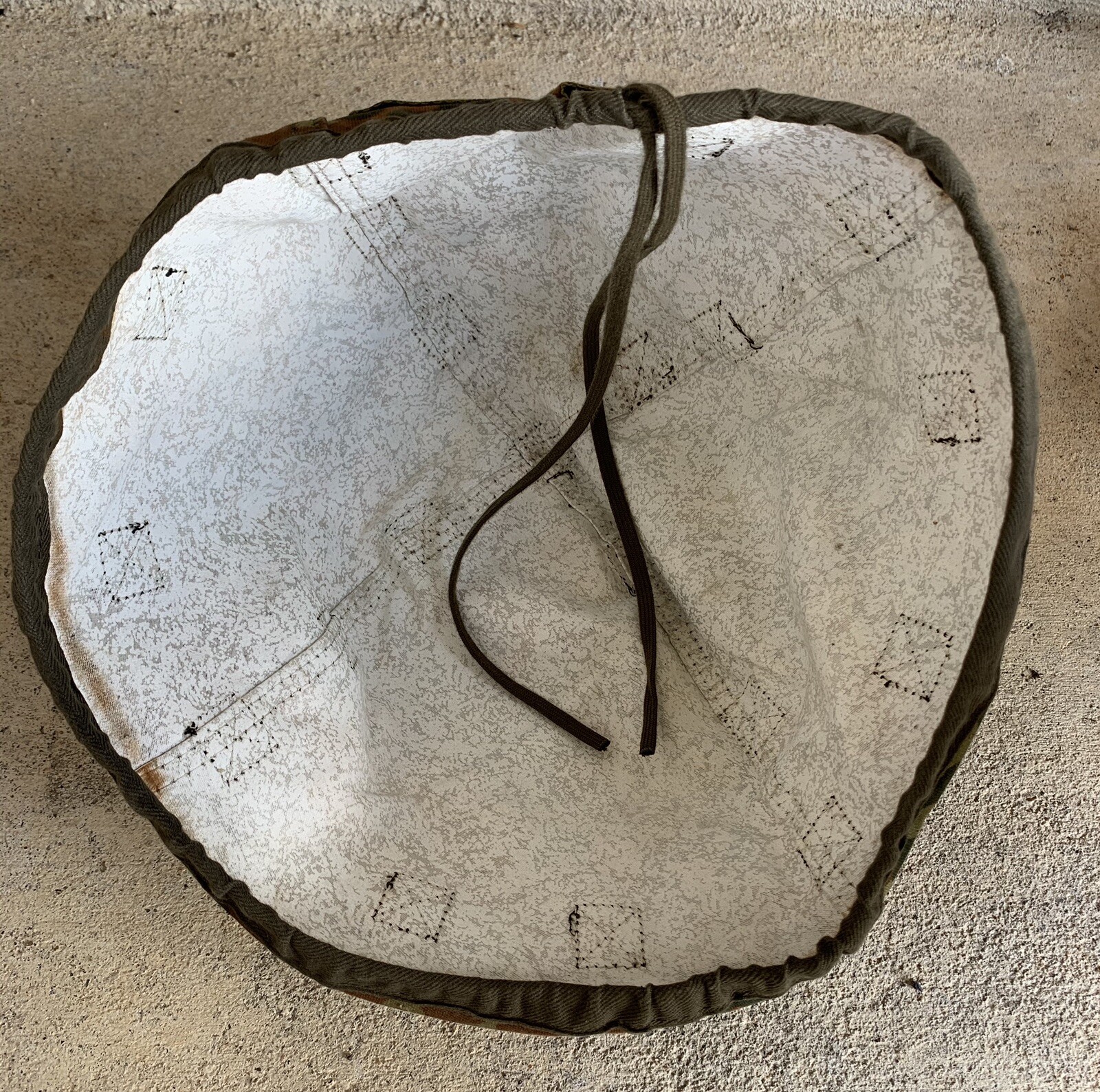 Original West German Army Surplus Flecktarn Camo Helmet Cover Snow Reversible