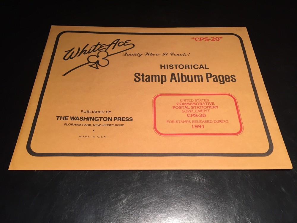 New White Ace Pages U.S. Commemorative Postal Stationary 1991 CPS-20