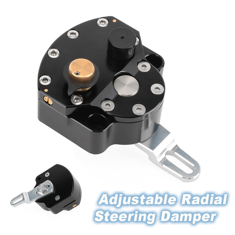Universal Motorcycle Stabilizer Adjustable Radial Steering Damper Safety Control