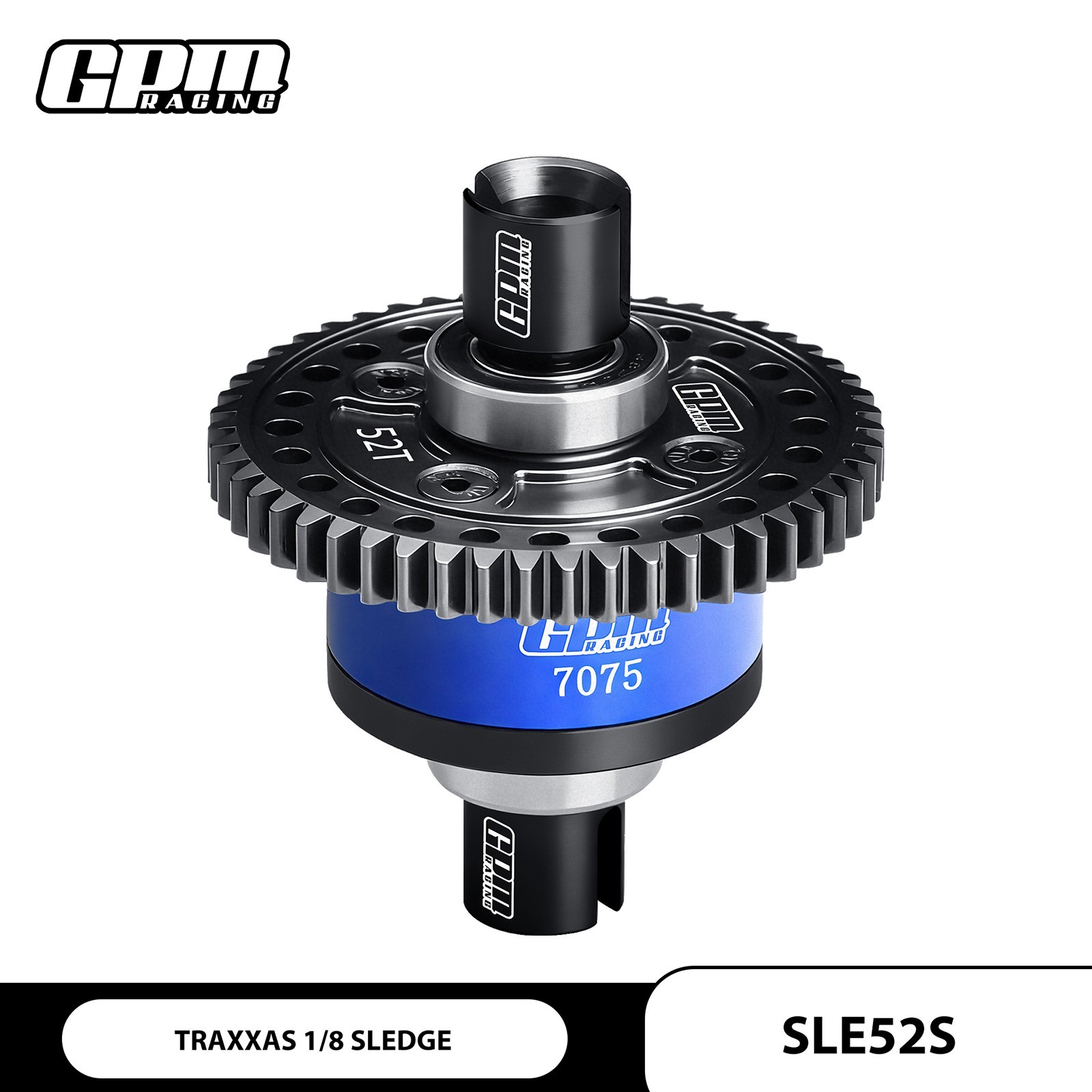 GPM 20CrMnTi Steel+7075Alloy 52T Center Complete Differential TRAXXAS 1/8 Sledge