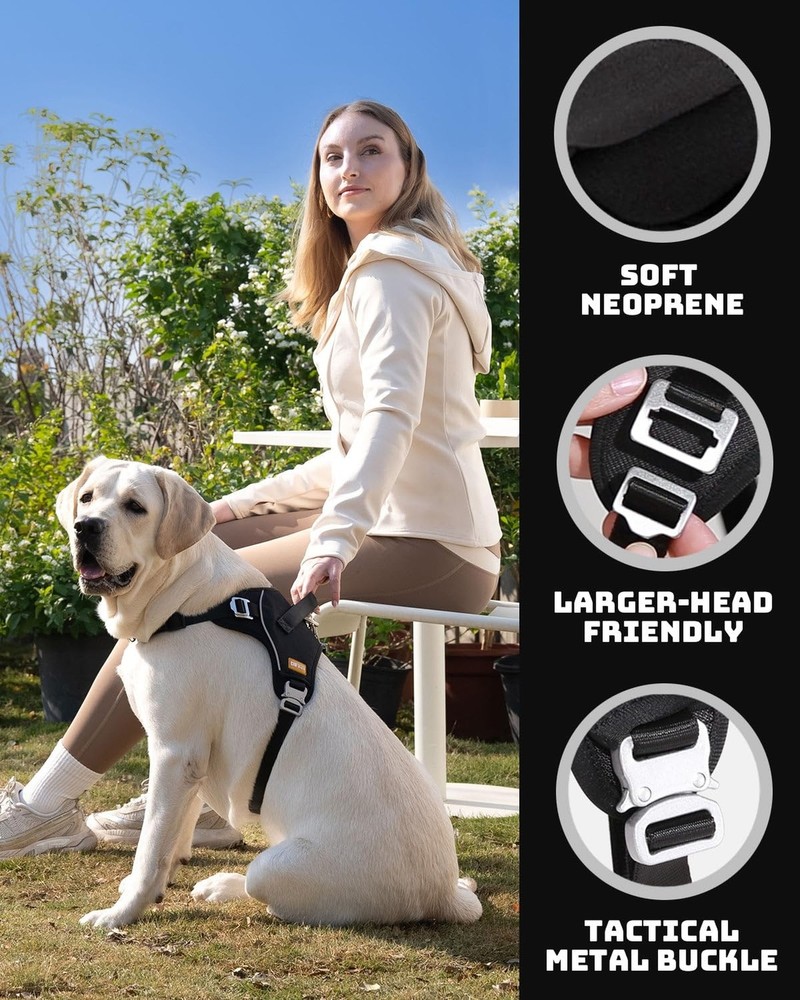 DF No Pull Step-in Martingale Dog Harness, Help Stop Pulling & Chok... Fast Ship
