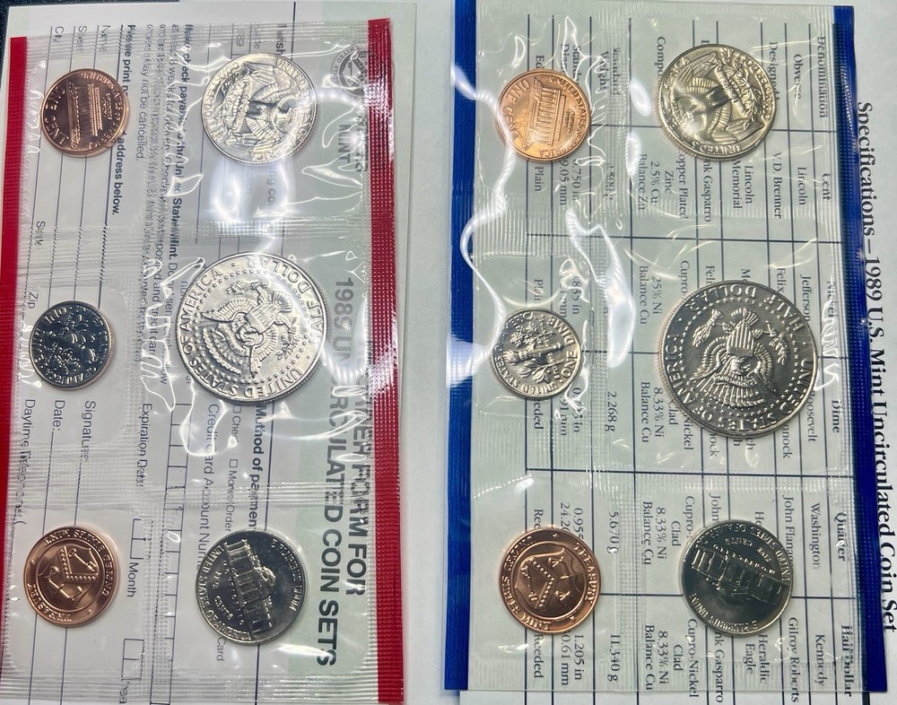 1989 US Mint Set Original Government Packaging P D Uncirculated