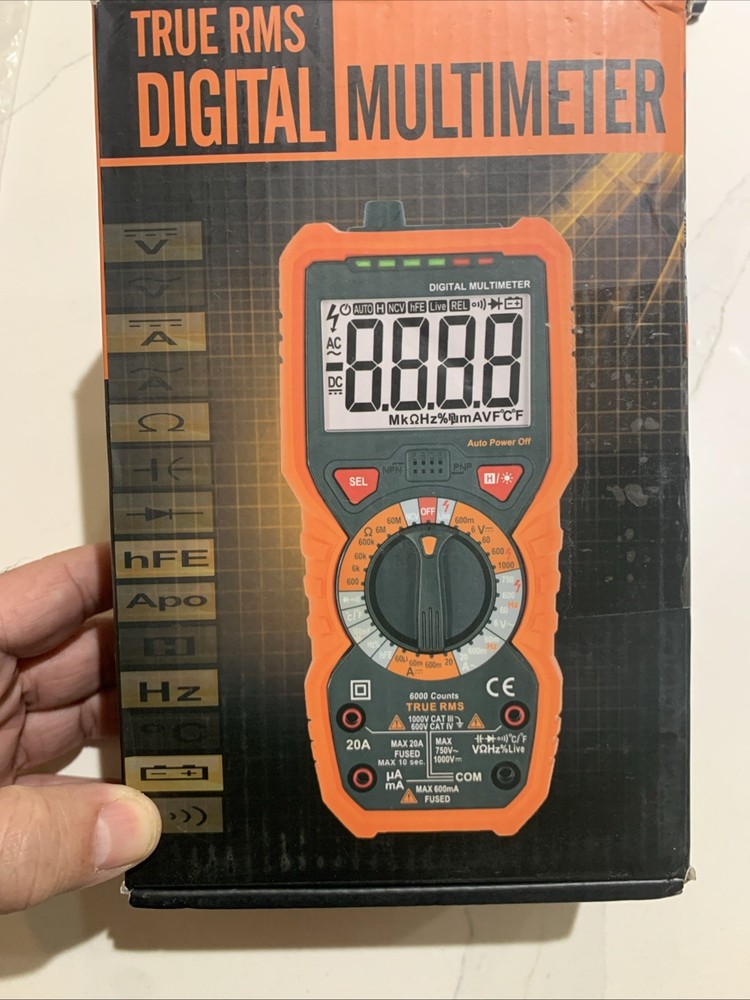 PM18C Digital Multimeter DC AC Voltage Current Tester Manual Range Backlight