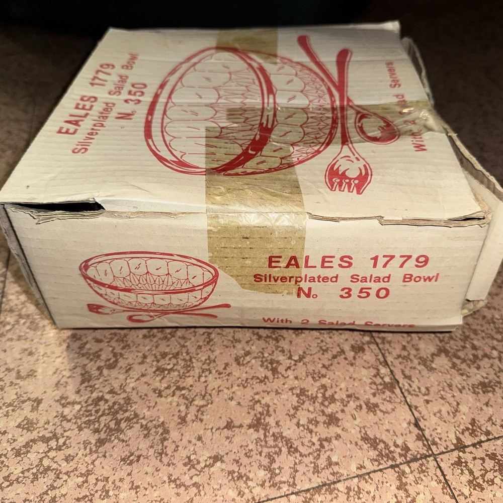 EALES 1779 Silverplated Salad Bowl with Salad Servers