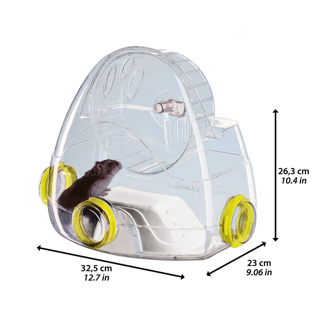 Ferplast Modular Hamster Gym Add-on Unit, Includes Exercise Wheel & 3 Connecting