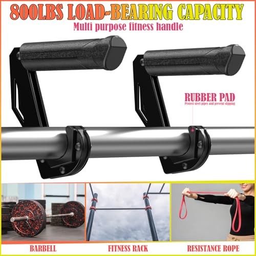 Neutral Grip Handles for Pull Up Bar, Pull Up Handles with Ergonomic Portable