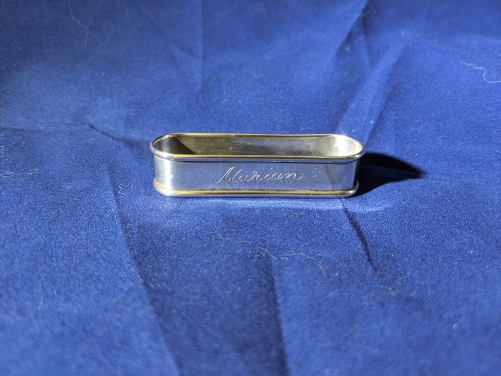 Gorham sterling silver Napkin Ring "Marian" name engraving