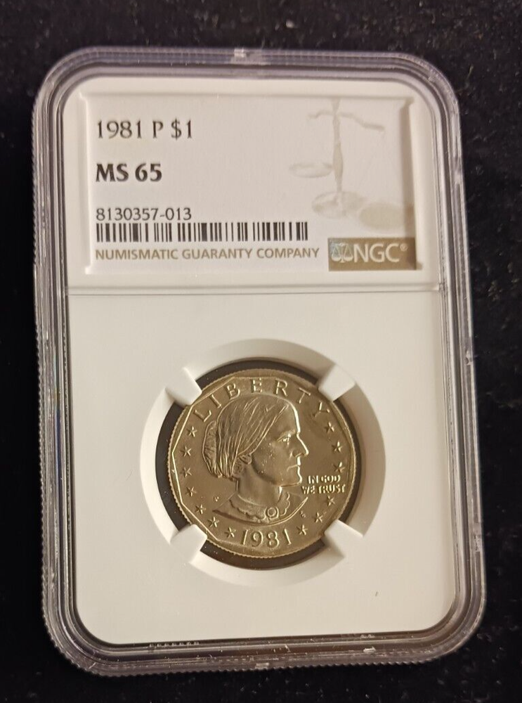 1981(P) NGC MS 65 Susan B. Anthony Dollar Coin