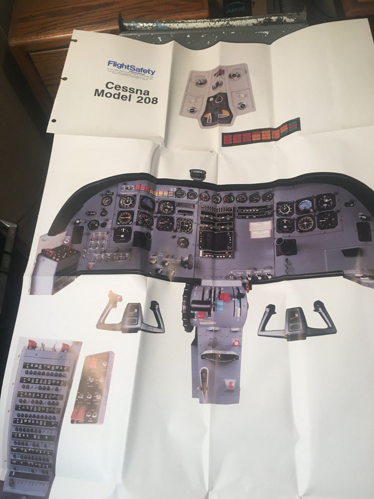 FlightSafety Cessna 208 Instrument Panel Poster