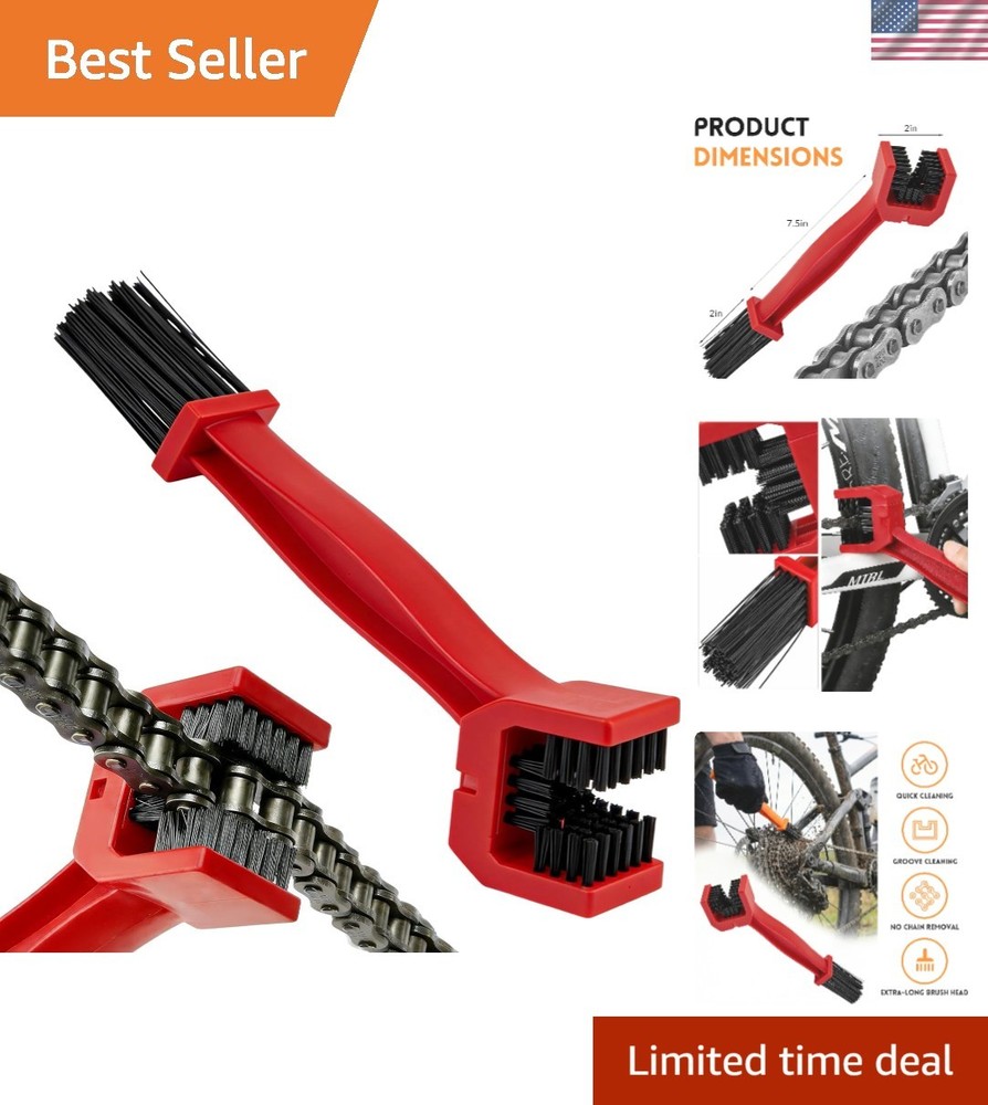 Multi-Functional Chain Brush with Three-Sided & Long Bristles for Easy Cleaning