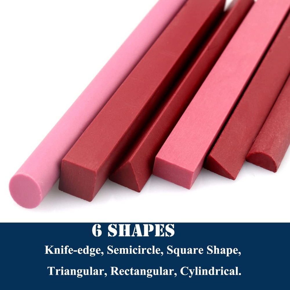 Sharpening Stone Set, 6pcs 3000# Ruby Whetstone Kit Small Fine Polishing Shar...