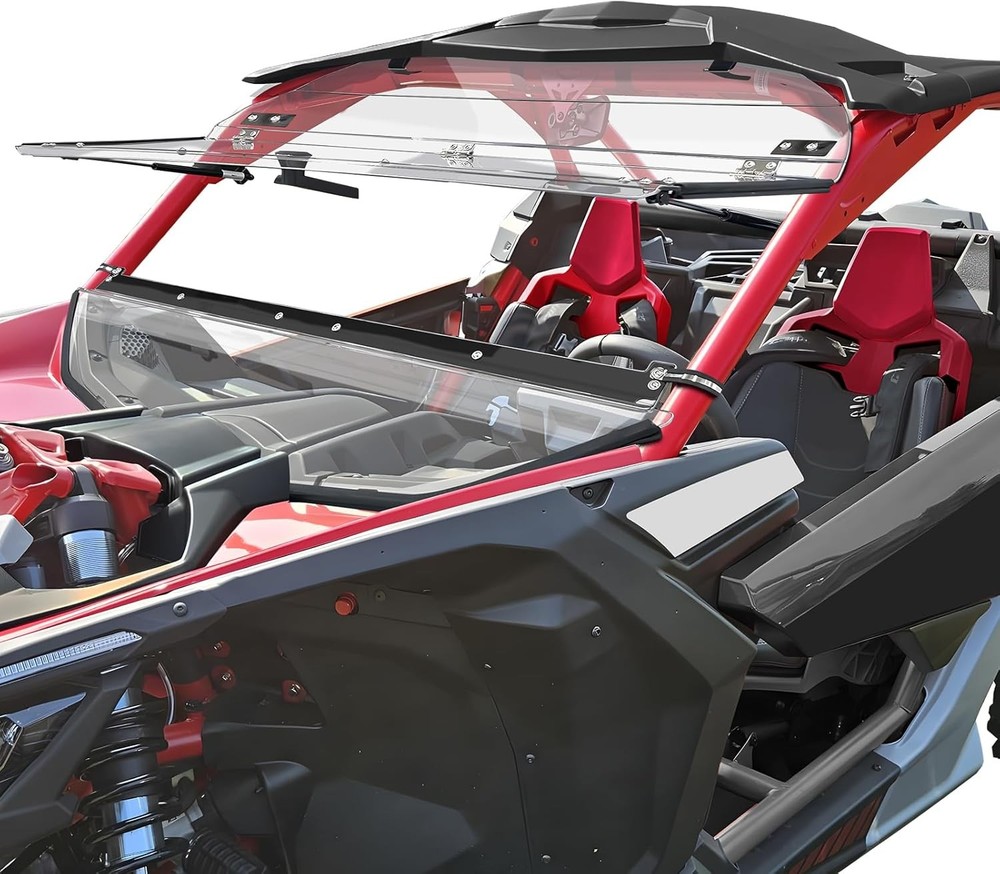 Front X3 Flip Windshield Scratch Proof Full Windshield Compatible With Can-Am