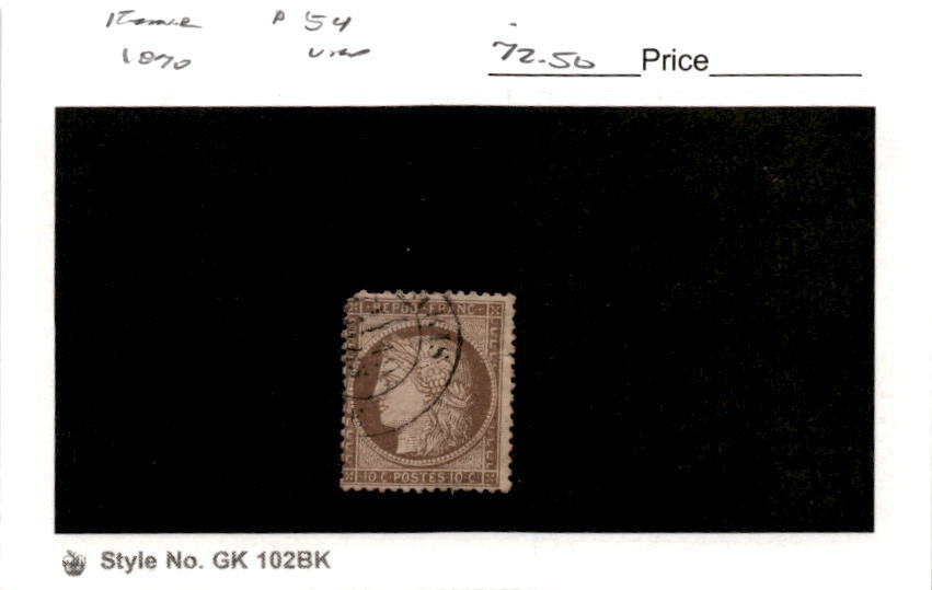 France, Postage Stamp, #54 Used, 1870 Ceres (AB)