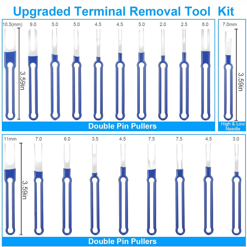 41x Pin Extractor Tools Terminal Ejector Connector Removal Kit w/ Protective Bag