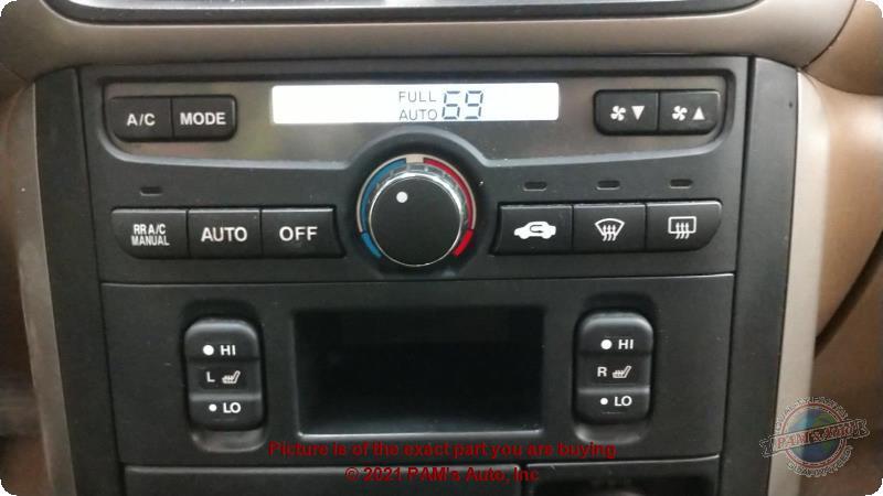 Used A/C Selector Switch fits: 2006 Honda Pilot EX automatic rear Grade A