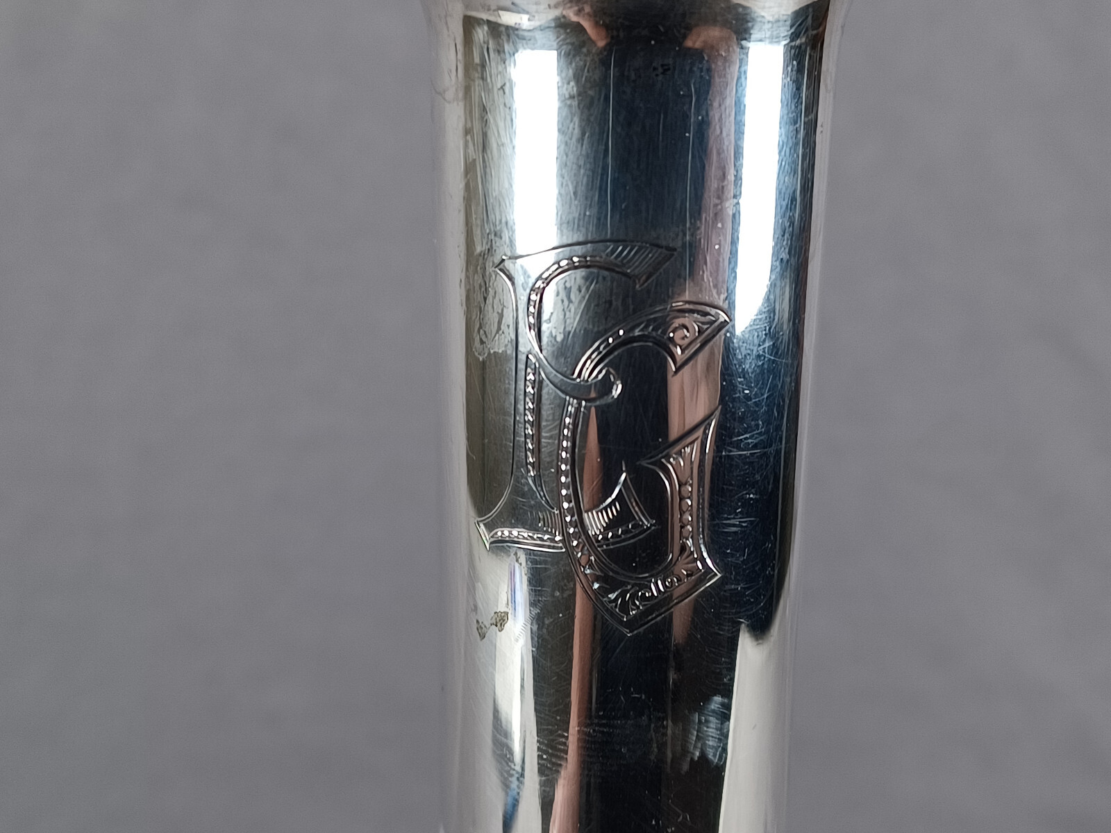 Adolf Kander Berlin 800 Silver & Brilliant Cut Glass Decanter C. 1888-1939 A