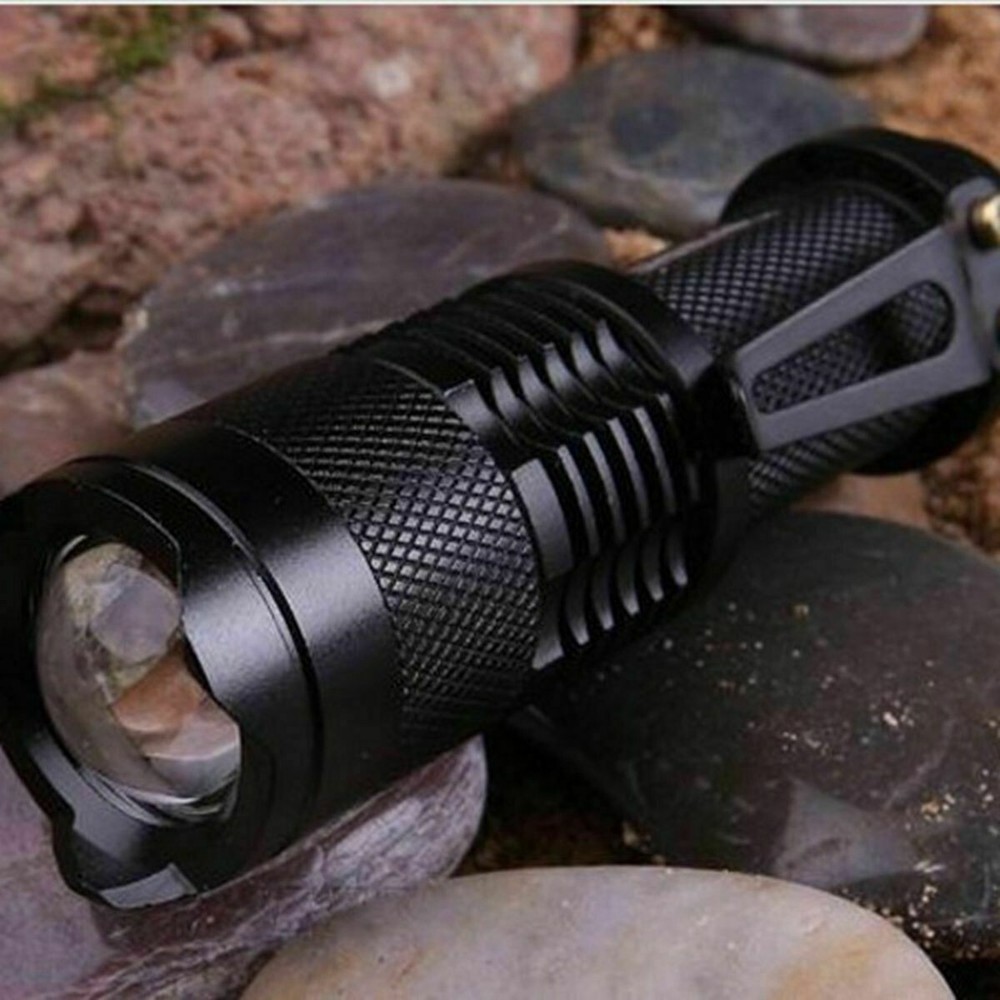 6PCS Mini LED Flashlight Torch Adjustable Focus Zoom Light Lamp