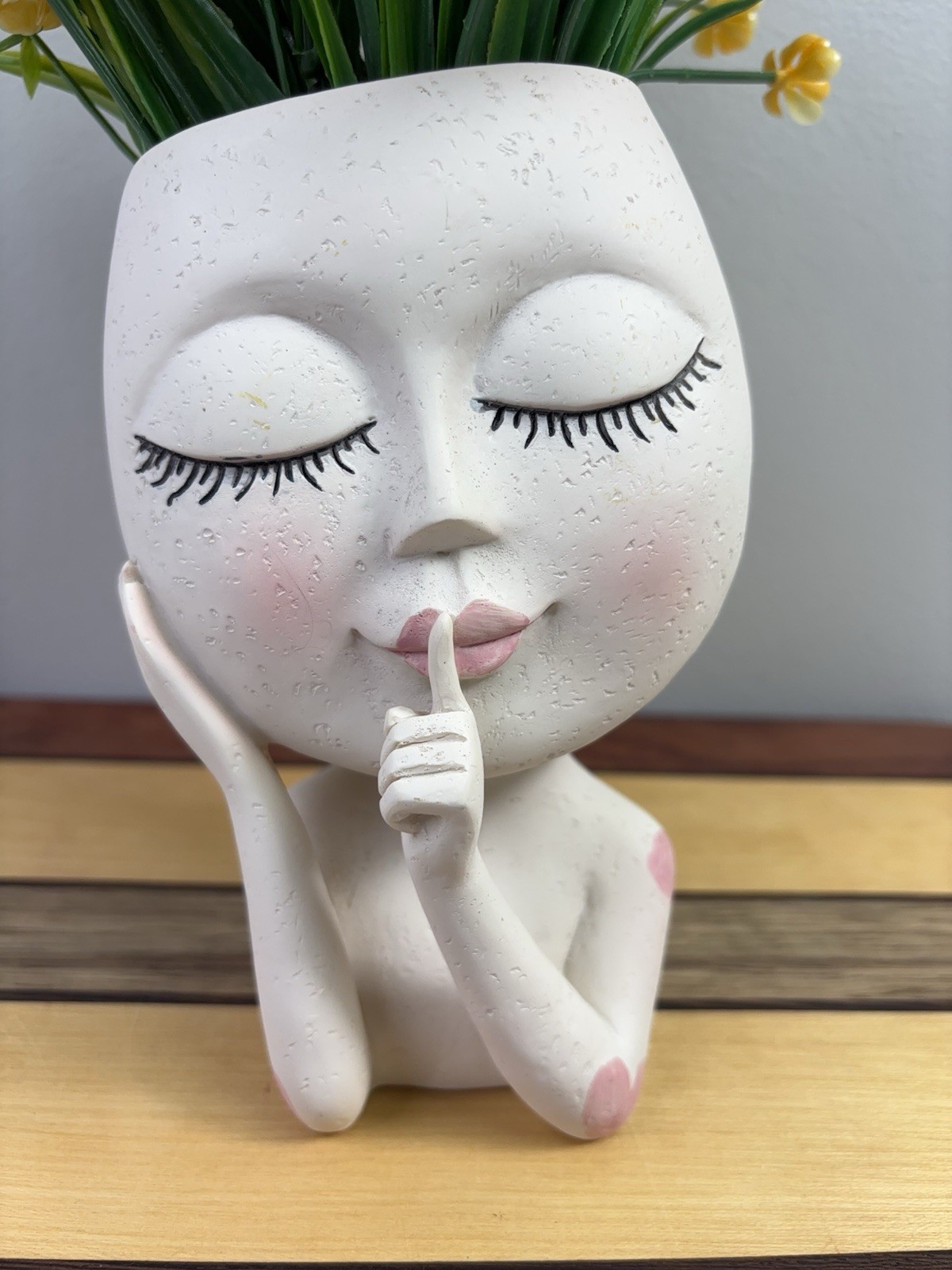 Lady Face Planter Pots Head Shaped Planter Cute Flower Vase Great Gift SHHH!